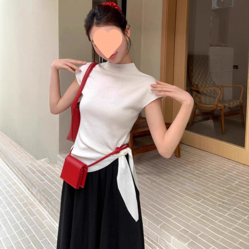 韩系【简约天菜】2025秋季新款半高领设计通勤显瘦内搭针织上衣女|undefined