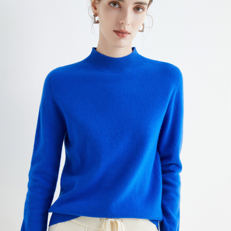 Wool Sweater, One-Piece Semi-High Wool Knitwear, New Seamless Wool Sweater for Women, Autumn and Winter Cross-Border Wool Sweater Wool Sweater, One-Piece Semi-High Wool Knitwear, New Seamless Wool Sweater for Women, Autumn and Winter Cross-Border Wool Sweater