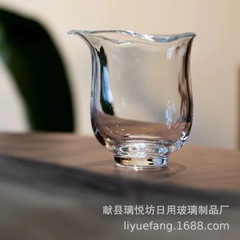 玉素公杯透明ガラス公道杯厚い耐熱家庭用工夫茶器茶器