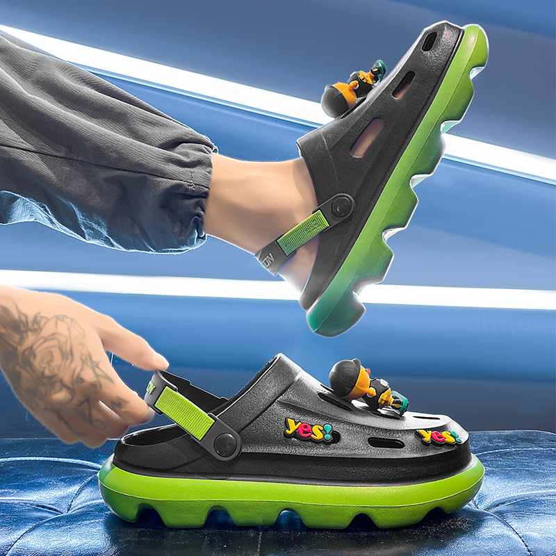 Zapatos con agujeros EVA para hombres Sandalias de oficina de ocio de verano para hombres Zapatos de playa de playa resistentes al desgaste