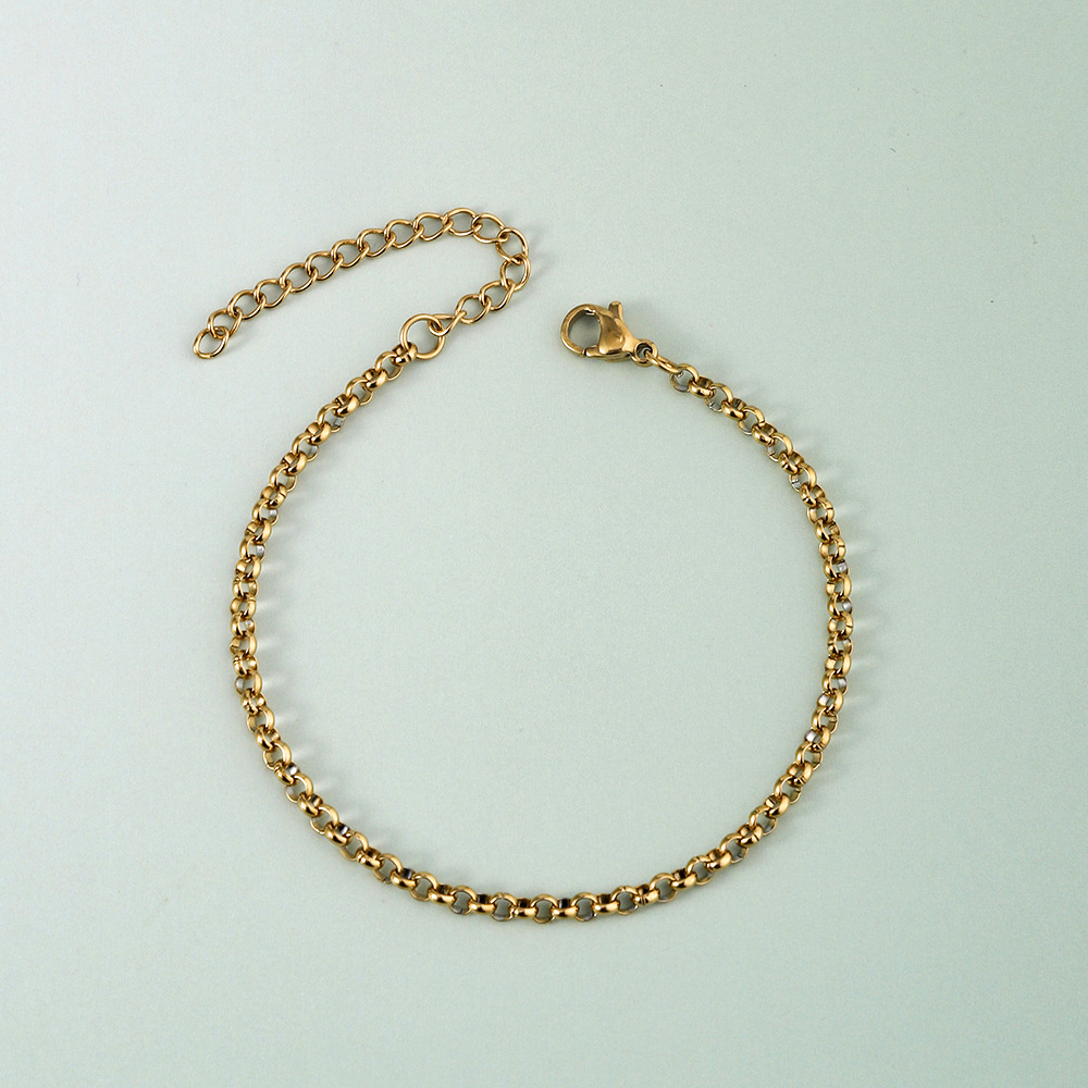 20g Weight 18K Gold Plated Plating Material Chain Bracelet Classification 304 Stainless Steel Chain Material cable chain, snake chain Chain Type 1 Piece Quantity Holiday, Daily Occasion 304 Stainless Steel Material Geometric Pattern Women's Gender Simple Style, Classic Style Style Plating Craft 18K Gold Plated Geometric 304 Stainless Steel Simple Style Classic Style Plating 304 Stainless Steel Chain Bracelet 25