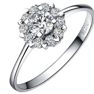 Обручальное кольцо, платиновая бриллиантовая инкрустация камня, белое золото 18 карат, со снежинками, оптовые продажи