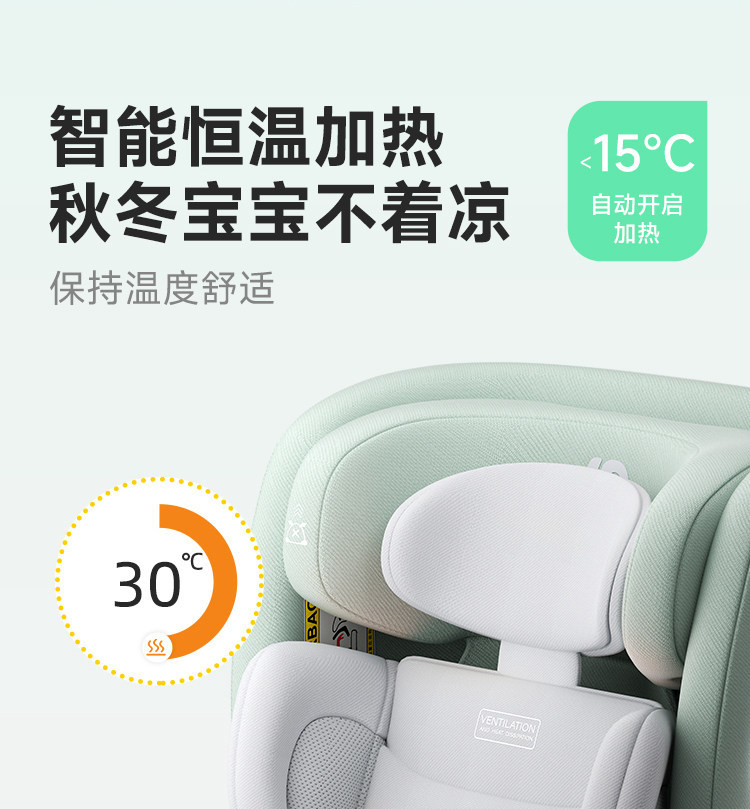 Leti Baby Child Safety Seat Space Capsule 2Pro Car Infant Car Seat 0-12 Years Old Intelligent Ventilation and Heating