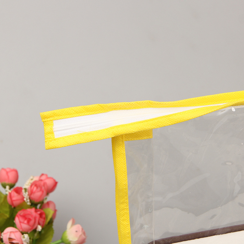 Handheld capacious storage bag PVC for traveling with zipper