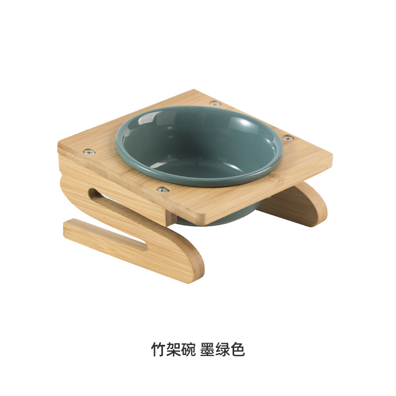 Tazón de cerámica gato tazón de comida para gatos tazón de perro tazón de beber tazón doble tazón de protección cervical suministros para mascotas