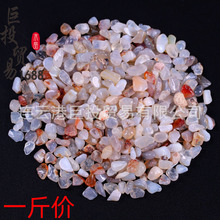 500克白玛瑙碎石摆件装饰雨花石鱼缸盆栽造景厂家批发儿童淘矿石