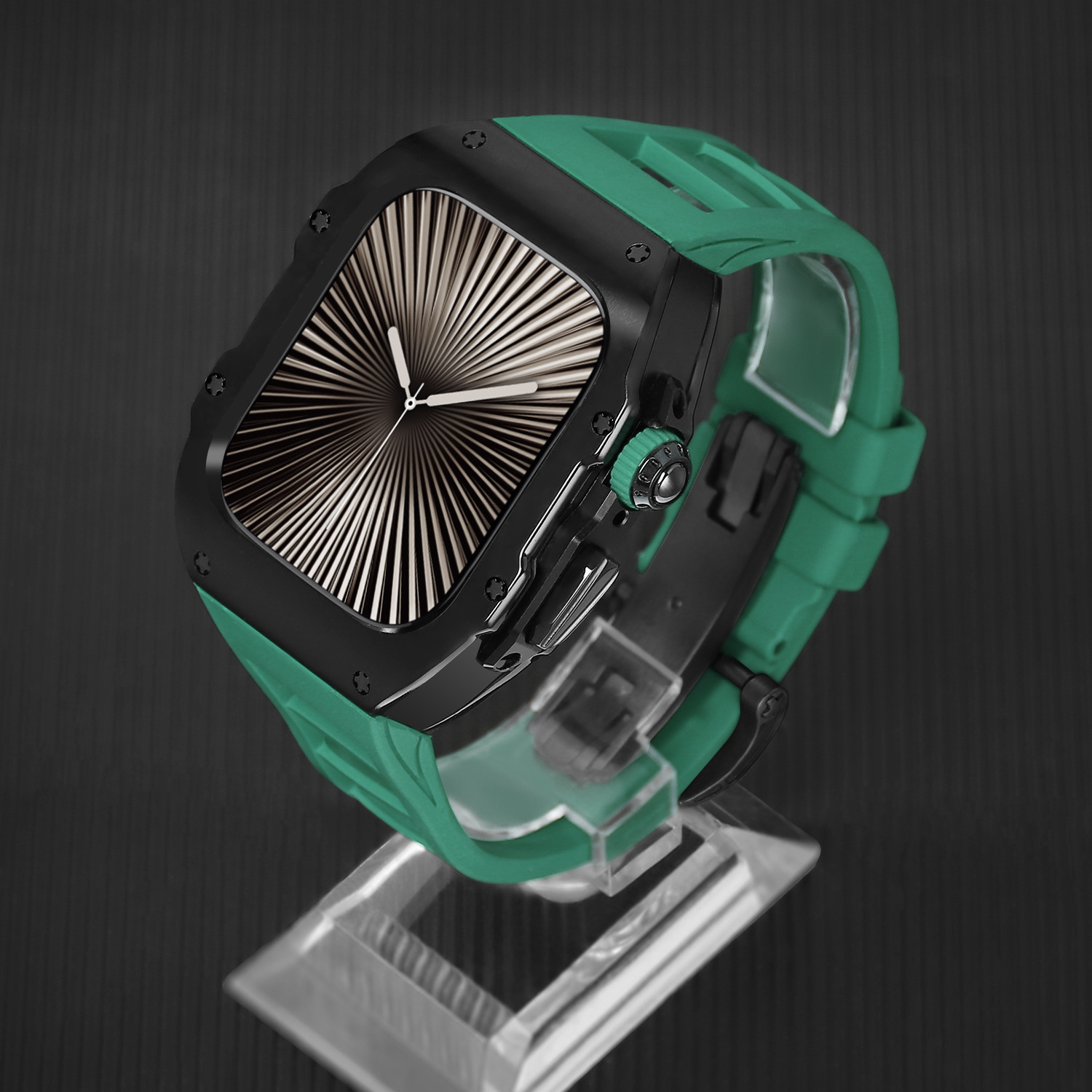 Adecuado para Apple Watch Correa iwatch Ultra10 generación 42/46/49mm acero inoxidable flúor caja de una pieza