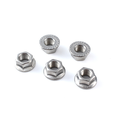 Stainless steel flange nut 304316 anti-slip locking nut inch fine orthodontic locking nut with pad
