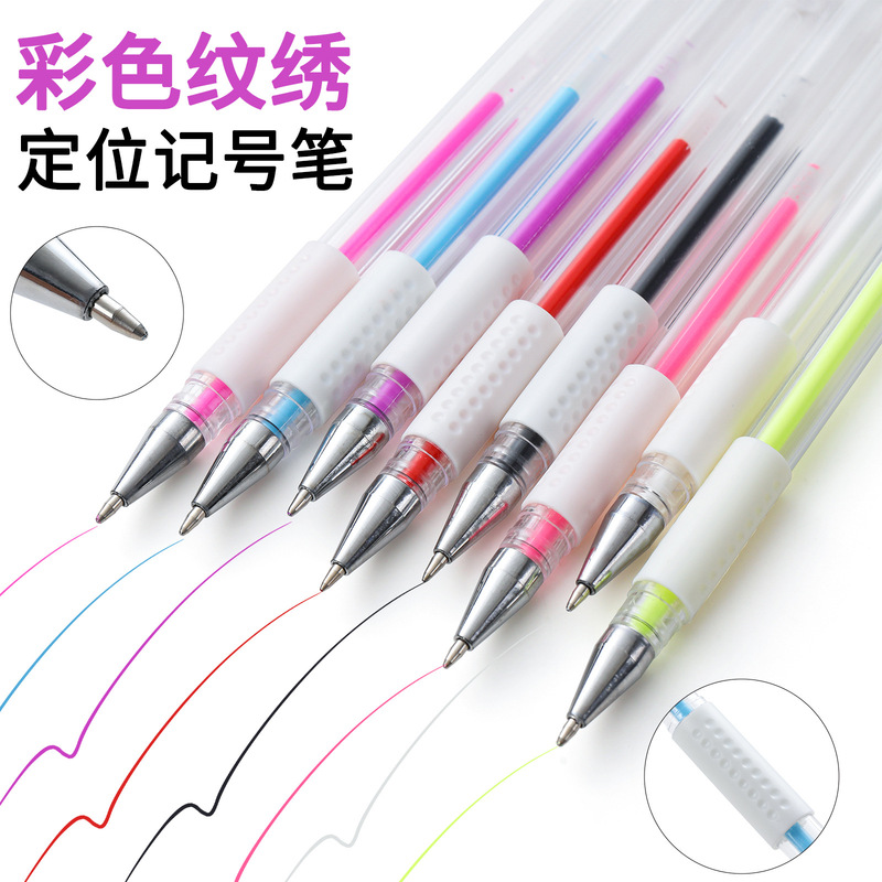 Cross-border new permanent makeup positioning pen, multi-color oil-based pen for eyebrow shaping, waterproof and long-lasting, a beauty tool for permanent makeup