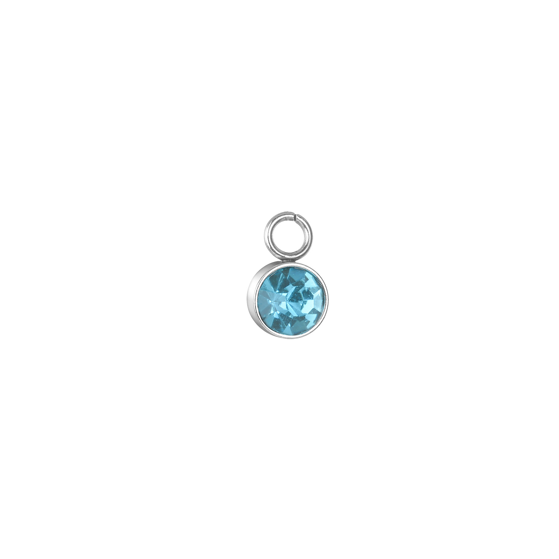 3g Weight Pendant Jewelry Making Type Diameter 6 mm Jewelry Making Size Birthstone Inlay Material 1 Piece Quantity 201 Stainless Steel Material Round Pattern Simple Style, IG Style Style Plating, Inlay Craft 1 Piece Diameter 6 Mm 304 Stainless Steel Birthstone Round Pendant 9