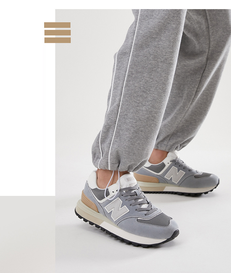 Giày thể thao unisex cổ điển tăng chiều cao đế dày phong cách Balance 574 — màu xanh đậm chi tiết 16