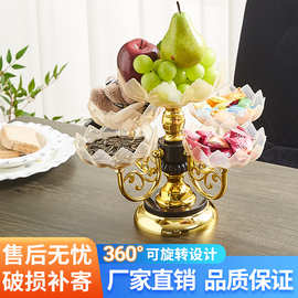 2026新款干果水果盘家用茶几欧式多层水晶盘高档轻奢风果盘