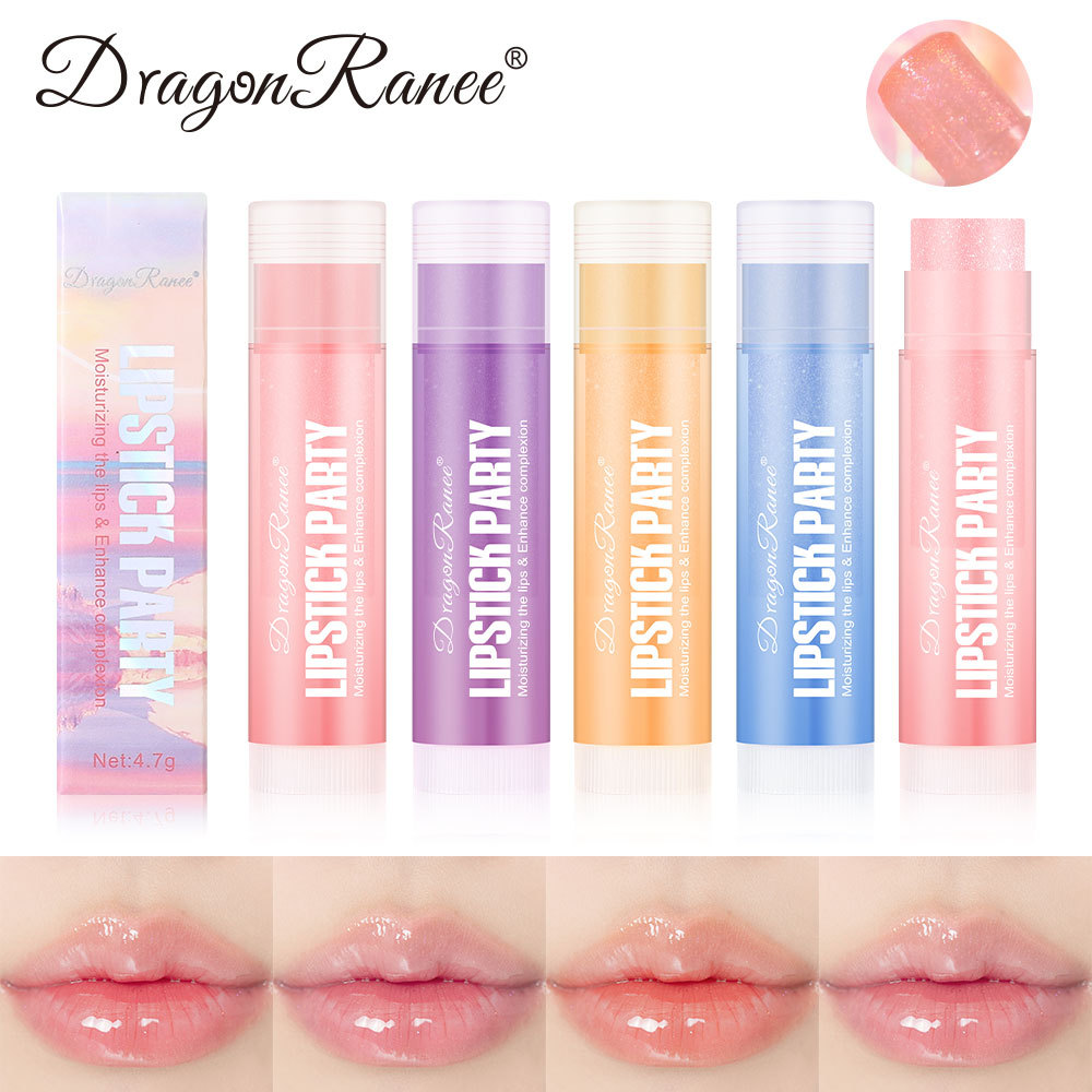 Cross-Border Dragonranee Pearlescent Lipstick Mirror Glass Lip Solid Lip Glaze Shiny Lip Gloss Fine Diamond Glass Lip
