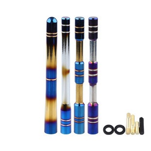 Cross-border hot selling car modification radio antenna universal personalized antenna roasted blue roasted gold metal receiving antenna decoration