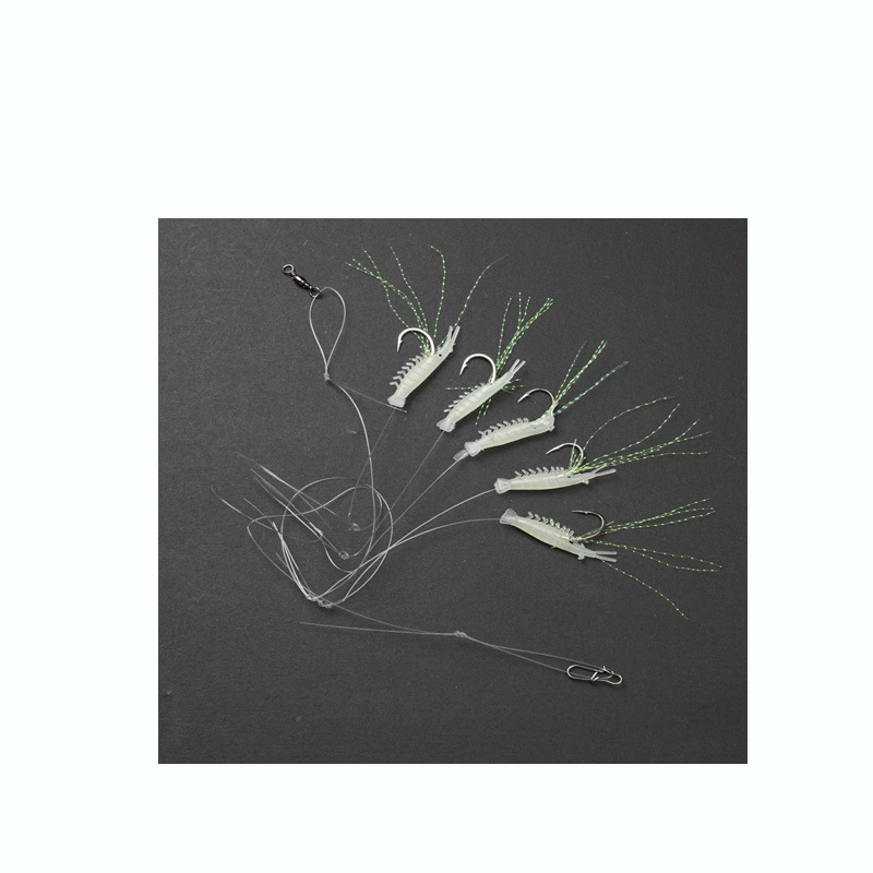 Luminoso Camarón cadena gancho fluorescente biónico suave Camarón luminoso/Bionic Camarón/Luya gancho de cebo al por mayor