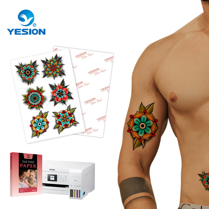 Creative and Personalized DIY Temporary Tattoo Stickers, Self-Adhesive Waterproof Inkjet Tattoo Stickers, Printing Paper, Water Transfer Stickers
