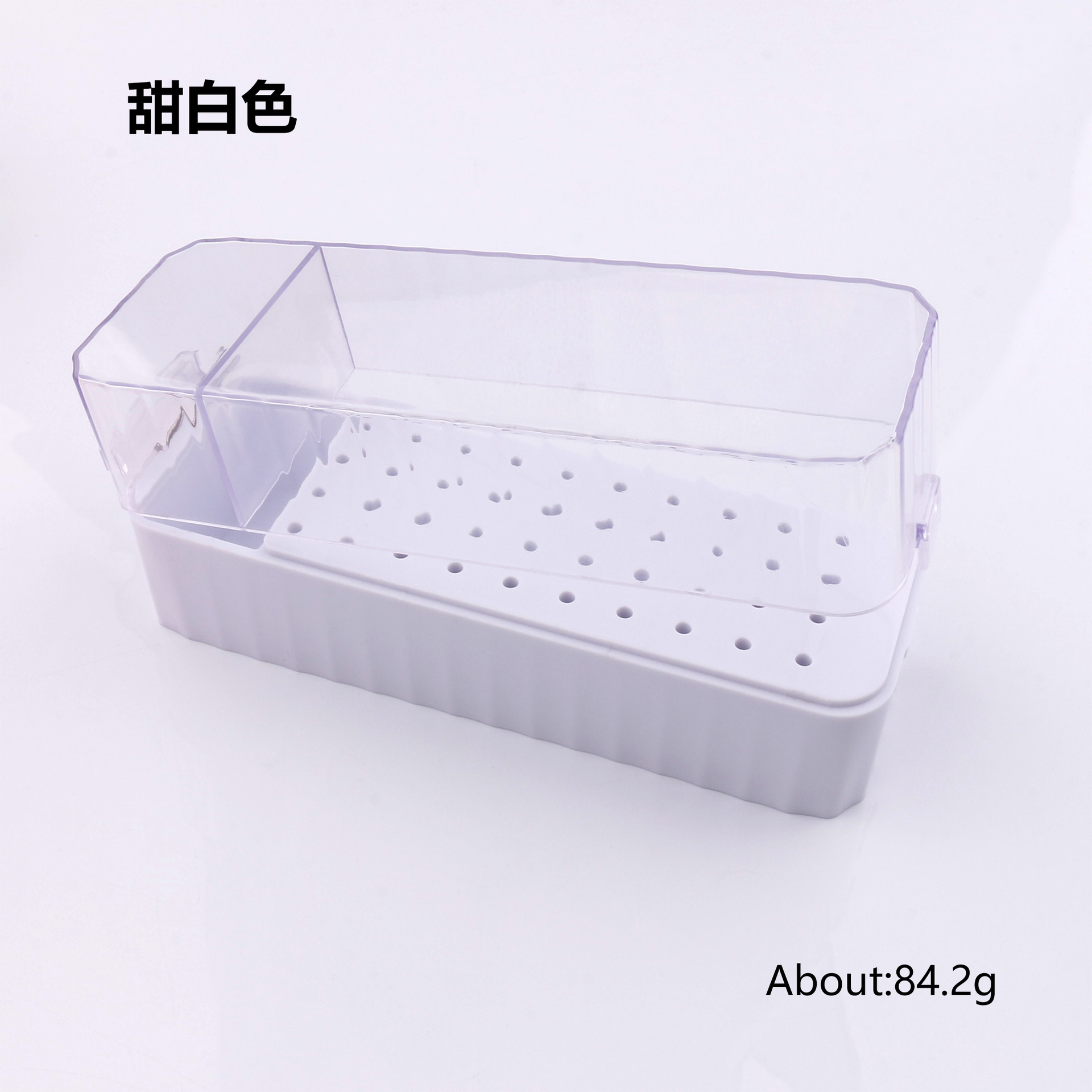 Caja de Almacenamiento para Brocas de Uñas de Plástico, Exhibidor Polvo