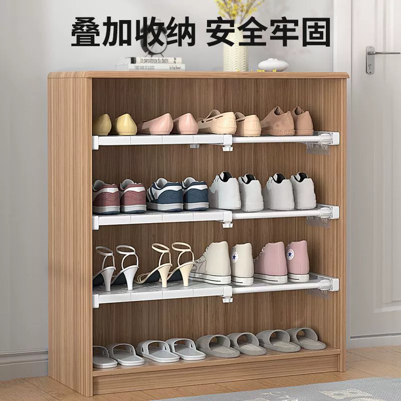 Wardrobe storage layered partition cabinet, nail -free shelf, cabinet, bathroom partition shelf, dormitory dormitory expansion