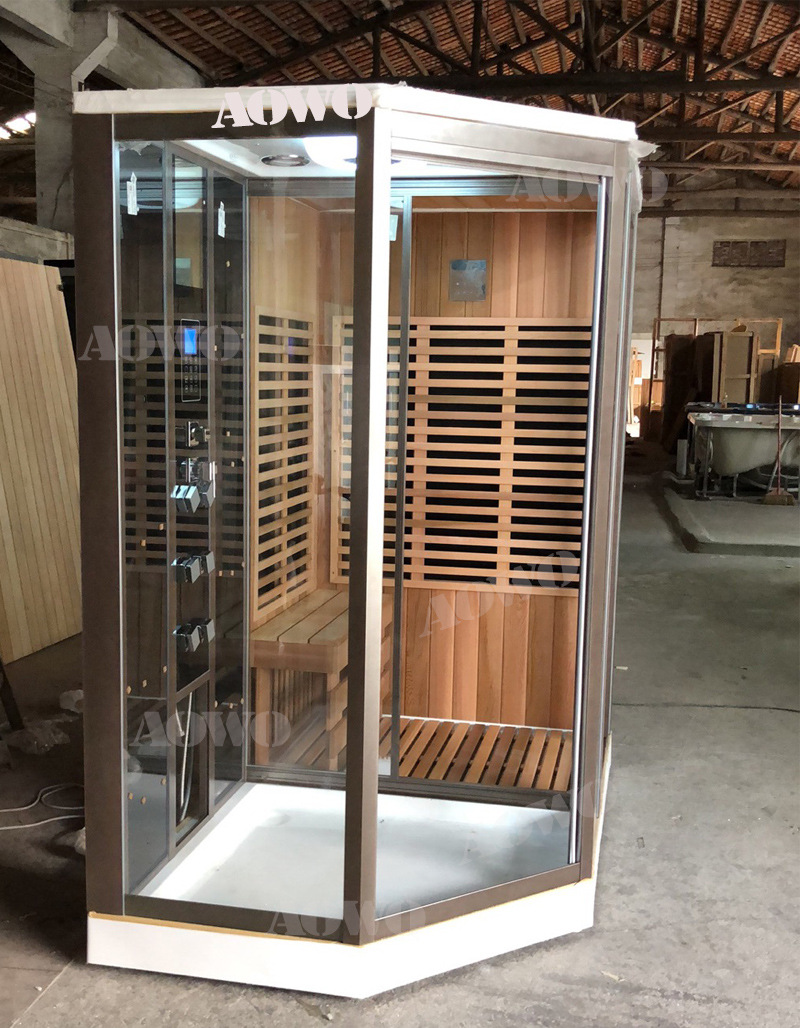 Cuarto de baño de vapor doméstico ducha integrada separación de vapor seco y húmedo tamaño no estándar sauna de vapor seco sala de energía