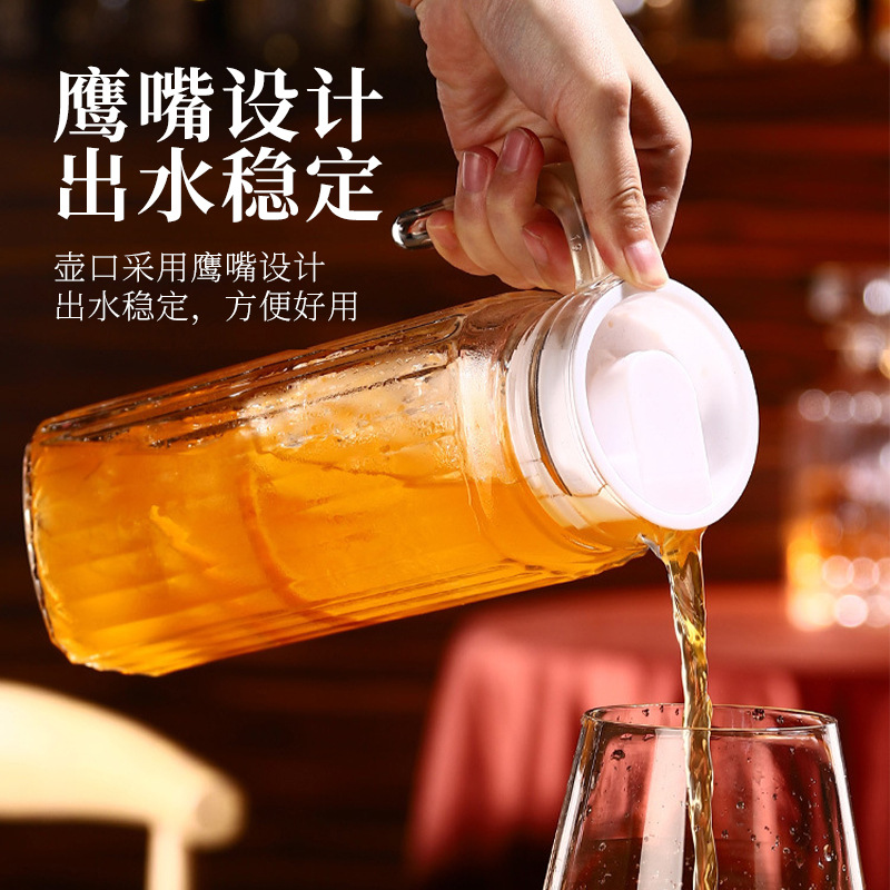 1.6L tetera de abdomen tetera de té tetera de jugo de vidrio tetera de agua resistente al calor tetera de separación de agua
