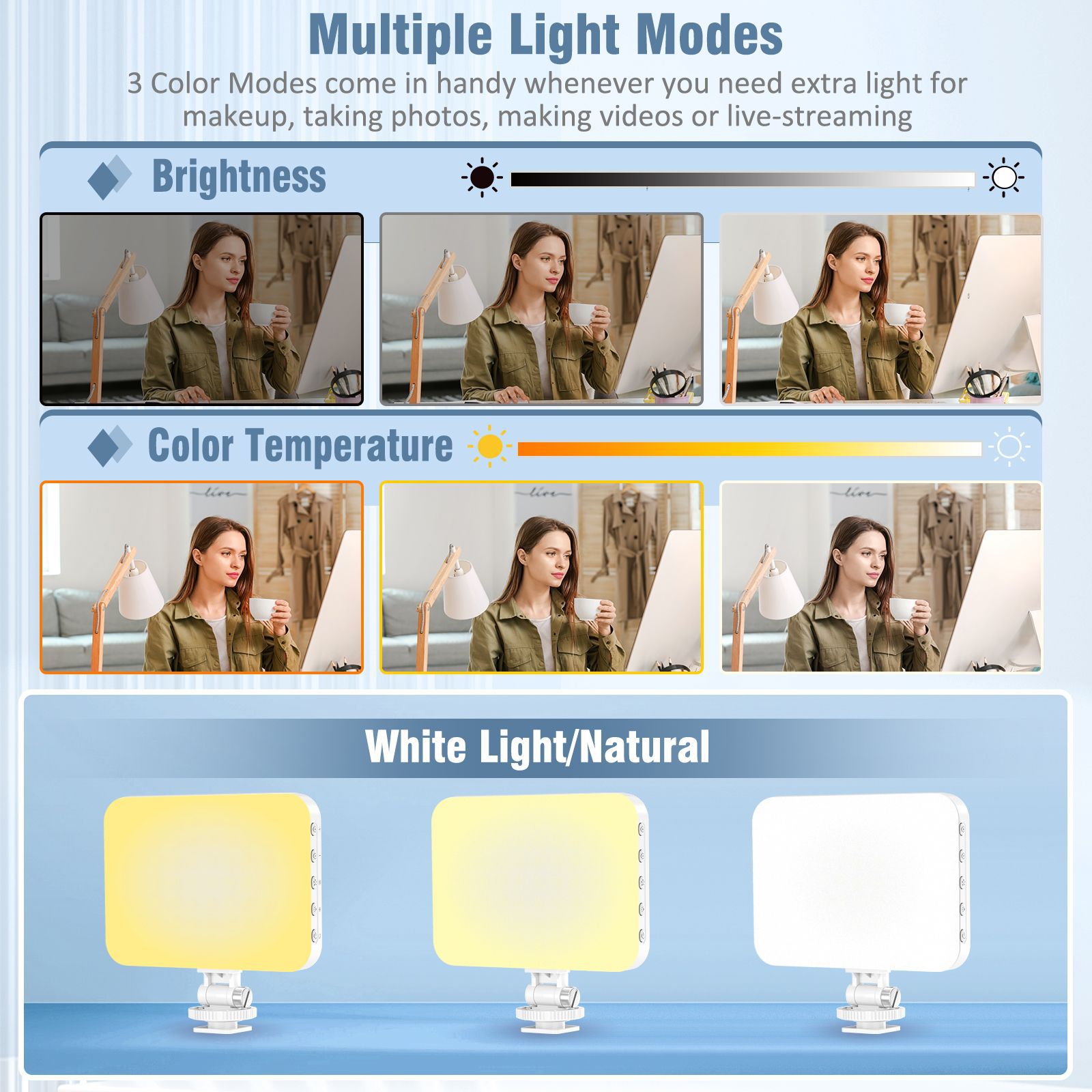 Teléfono móvil, luz de relleno para fotografía y transmisión en vivo, luz de relleno, lámpara de autotemporizador, artefacto, lámpara de belleza portátil, lámpara de anclaje, luz de relleno O1CN01MqltOt1DSyUocCXZq !!2208139590216 0 Cib