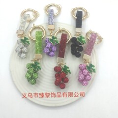 新款多色可选镶钻英文字母钥匙扣包包饰品小挂件汽车内饰配件材料