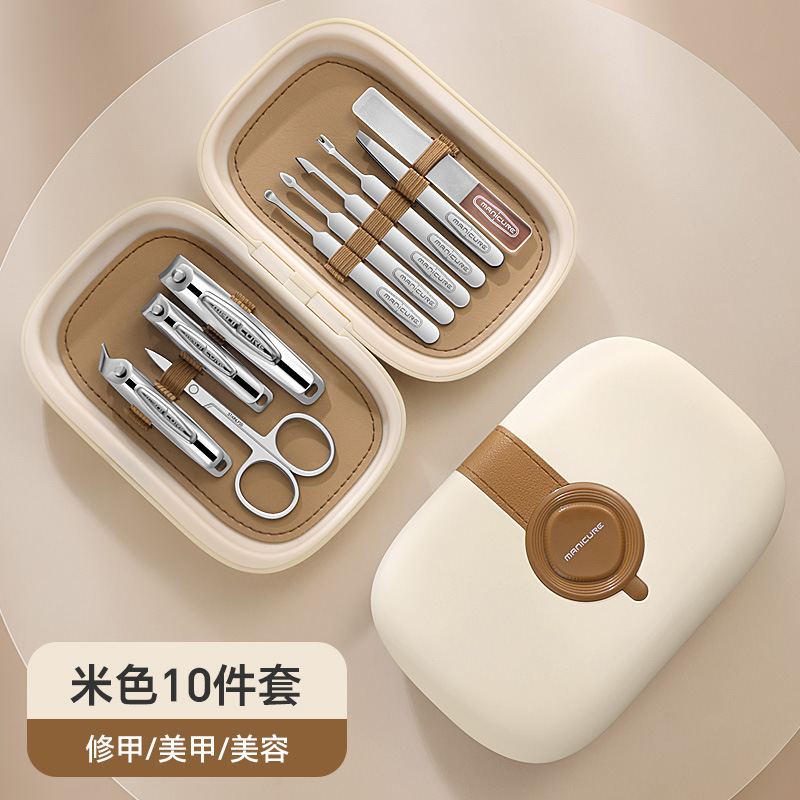 Kit portátil de manicure 10 pedicure set amazon nail clipper cuidado de acero inoxidable nail clipper set
