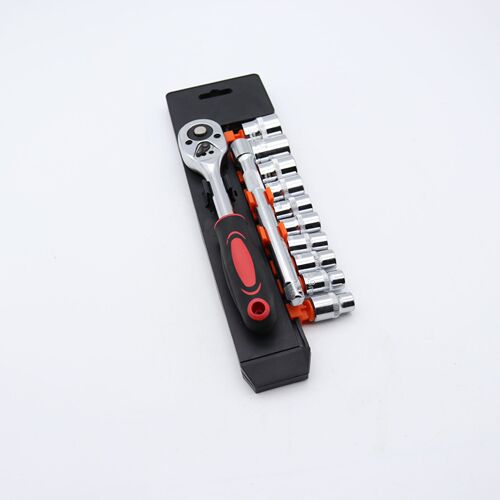 12PC ratchet wrench set 1/4 metric auto repair plate wrench socket
