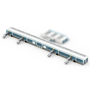 19-in-1 Modular Airport Gate and Terminal Kit with Full Interior Set 12300 Particle Count