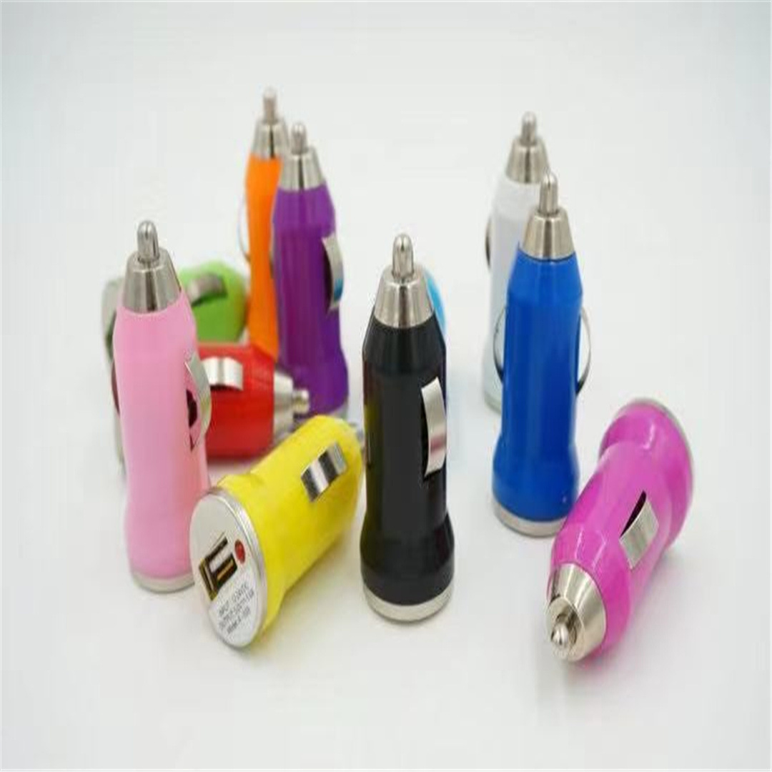 USB汽车充电器 子弹头迷你车充 手机车载充电器 5V 500MA