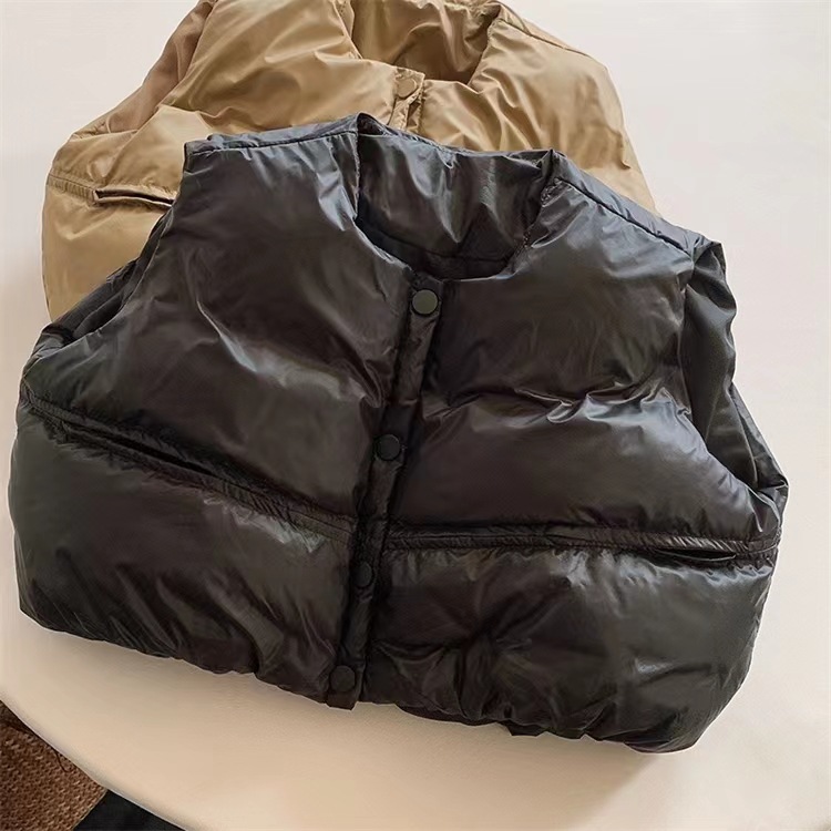 Korean version of down thickened small medium-sized children's external wear, warm shoulder stylish vest boys and girls,_voghion.com