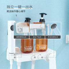 Creamy white simple shower set for home bathroom full copper shower constant temperature no top spray split supercharged shower