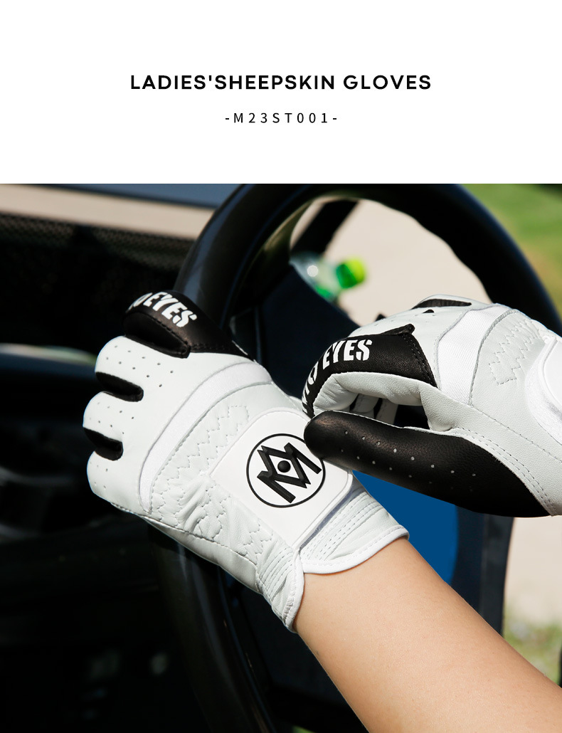 Găng tay golf da cừu thật MO EYES chống trượt Velcro thoáng khí — Cỡ 20 chi tiết 9