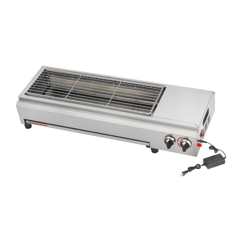 horno de barbacoa de gas sin humo, estando comercial, horno de barbacoa al aire libre, kebab de cordero, ostras, horno de gas interior doméstico
