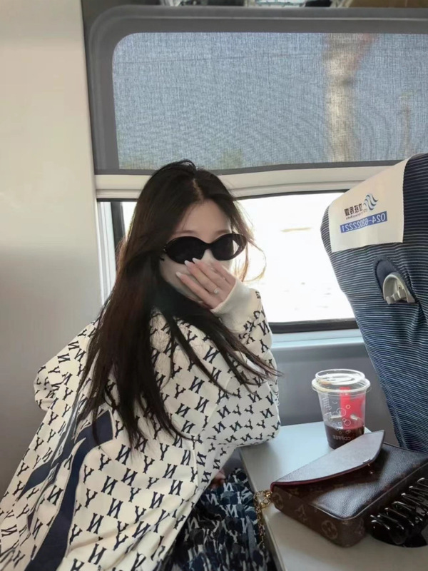 Korean Mlb Men and Women Couple Retro Full-Print Presbyopic Sports Round Neck Sweatshirt Loose Casual Versatile Pullover Jacket