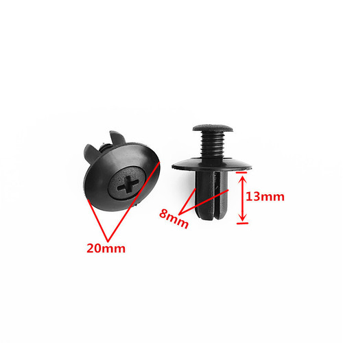 8mm aperture car expansion clip leaf spring rivet mudguard bumper push pin clamping fastener clamp