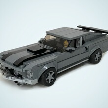 MOC-71725  1969 Ford Mustang ����ͼֽ  ƴ���ľ 8�� 356PCS