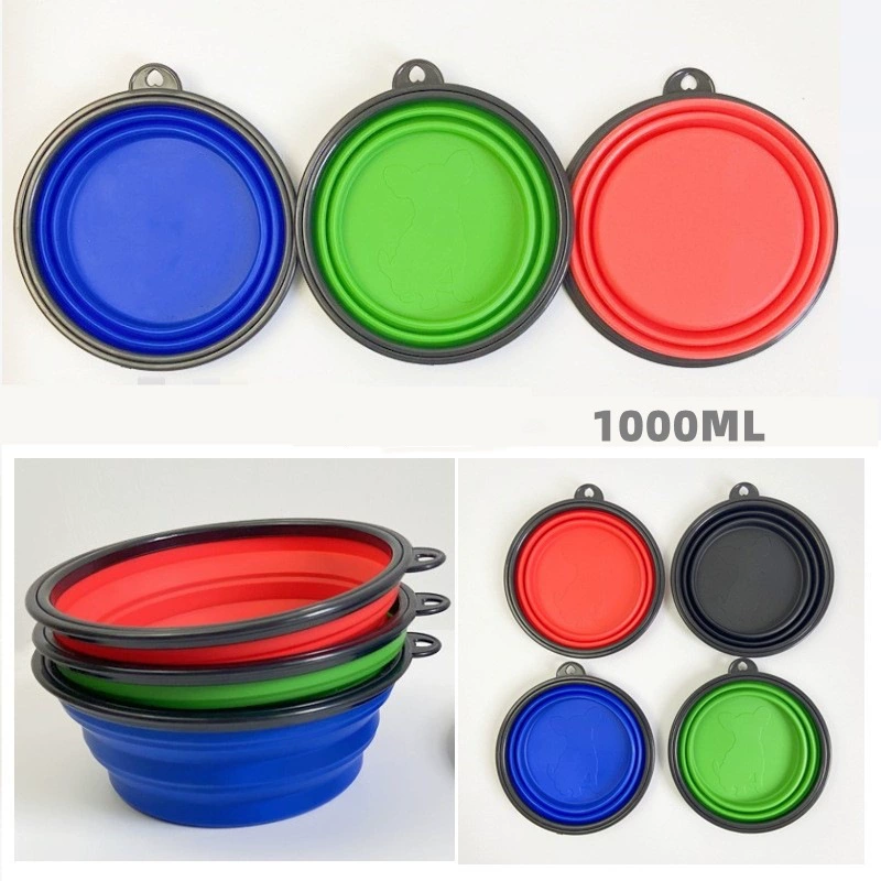 Силиконовая складная миска миска для домашних животных миска для собак 350 мл 650 мл 1000 мл 1500 мл 2000 мл 29