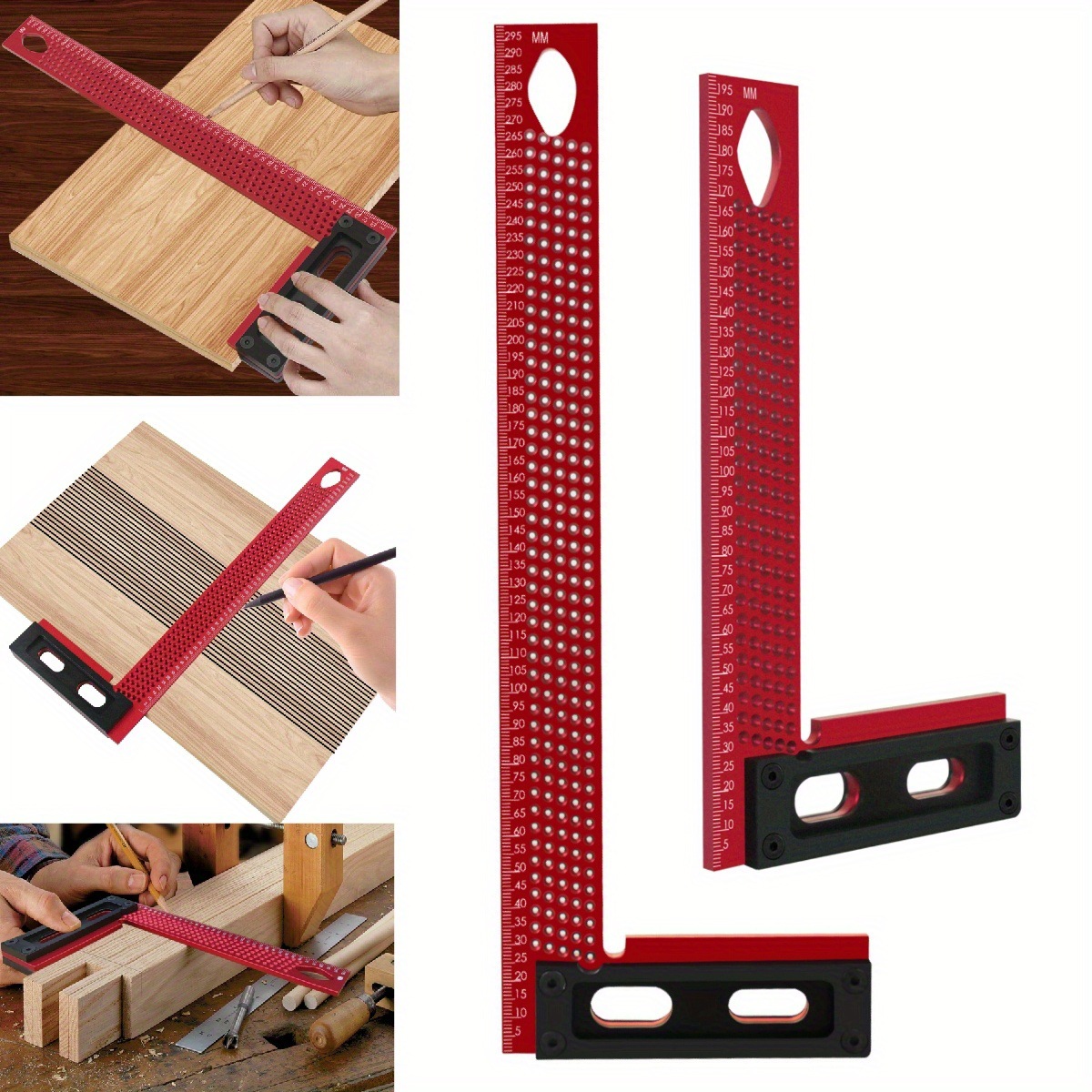 Woodworking hole ruler precision threader parallel/vertical drawing…