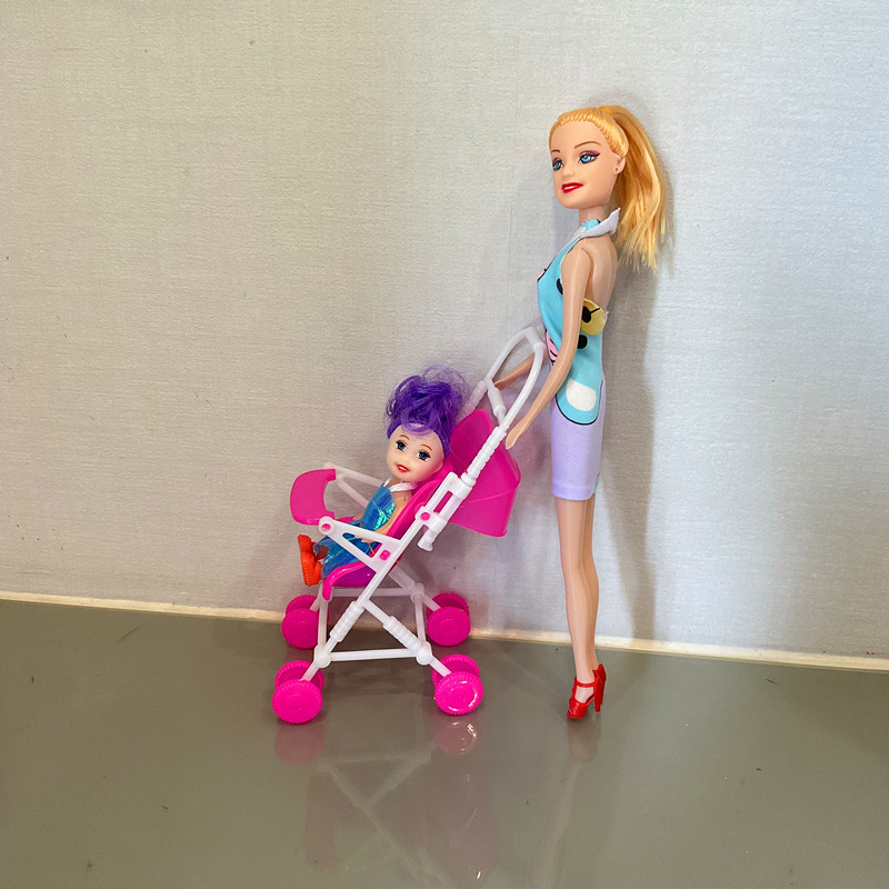 OPP DIY Barbie muñeca cochecito niños niña juguete barato puesto Premio al por mayor jugar casa