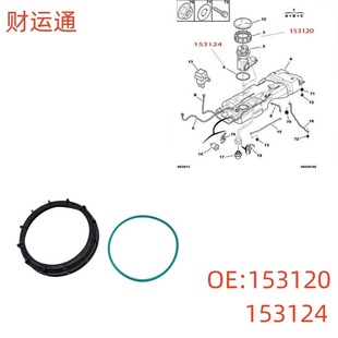 Applicable to 206CC607 Citroen Fukonsena Fuel Gauge Gasket Sealing Ring OE:153124/153120