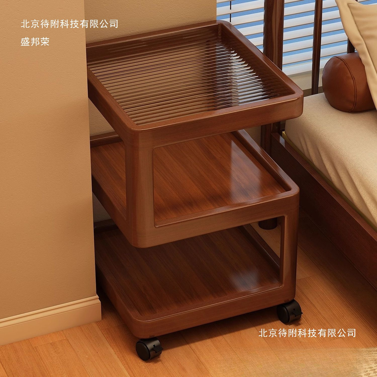 Medieval Style Bedside Table Bedroom Bedside Movable Bedside Storage Rack Simple Multi-Functional Bedside Creative Small Table