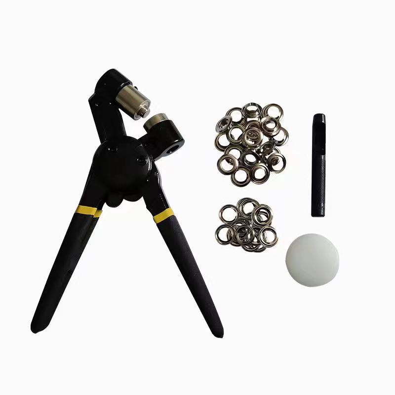 Nuevo portátil de mano de ahorro de mano de perforación hebilla Ojo de aire alicates al por mayor de tela impermeable de tela de cuero ojal alicates traje