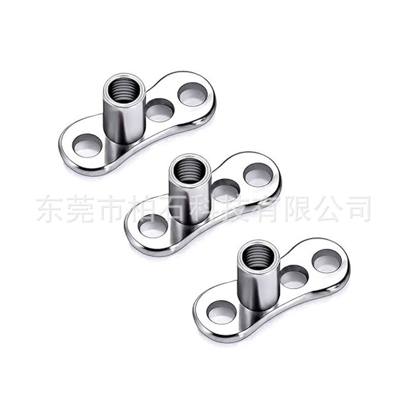 F136 Titanium Alloy Buried Nail Base Subcutaneous Implantation Internal Thread 3-Hole Bone Nail G23 Titanium Body Piercing Jewelry detail image 10