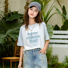 B2女童短袖t恤2024大童夏装洋气夏季13岁女孩洋气时髦半袖上衣