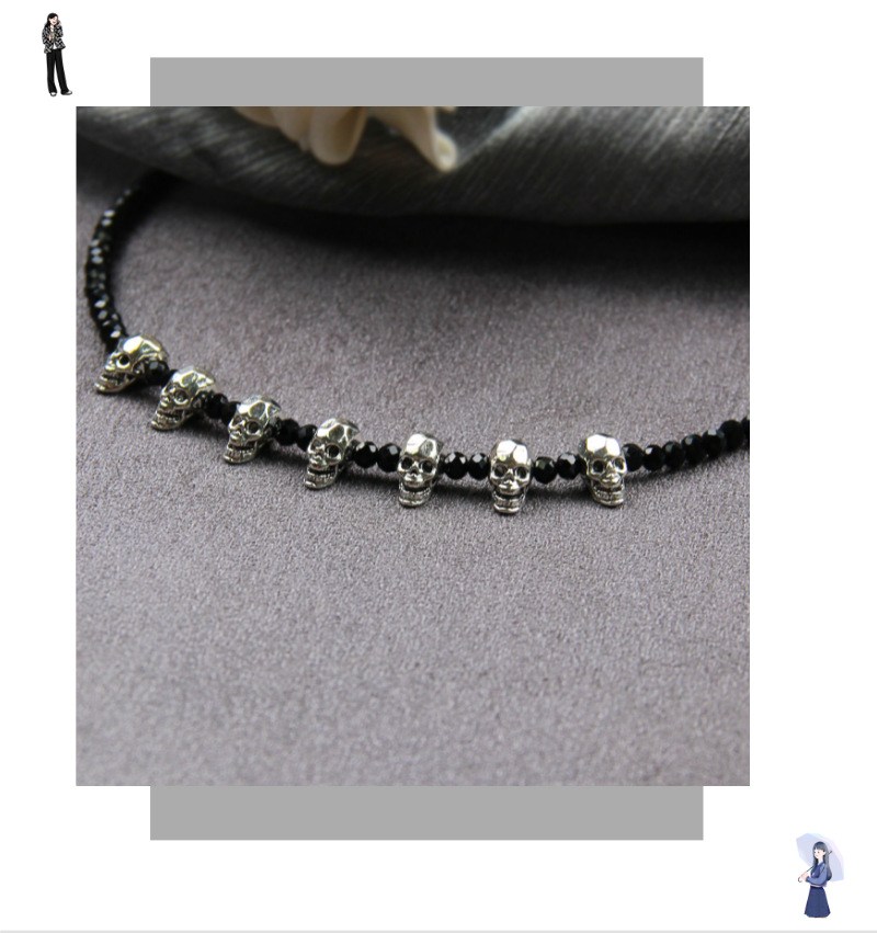 Necklace Classification Vintage Style Punk Skull Artificial Crystal Alloy Halloween Unisex Necklace