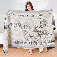 75*150 センチメートル特大純綿ガーゼバスタオル吸収性と糸くずの出ない家庭用ソフト大人と子供のラージラップタオル