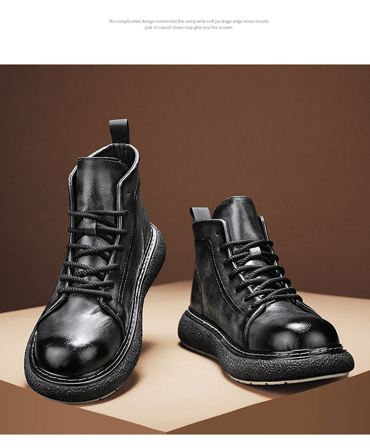 Visoki Martin škornji za jesen 2024, novi trendi, usnjeni, vodoodporni in odporni na obrabo, modni moški delovni škornji_voghion.com