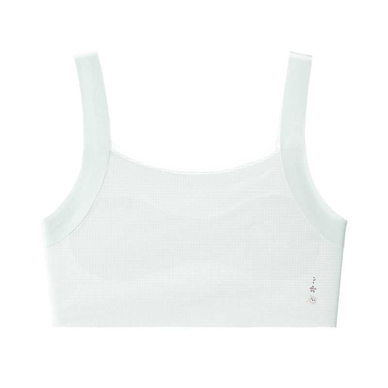 Category a Girls' Vest Development Period Anti-Bump Summer Breathable Girls' Intimates First Stage Thin Girls' Suspenders