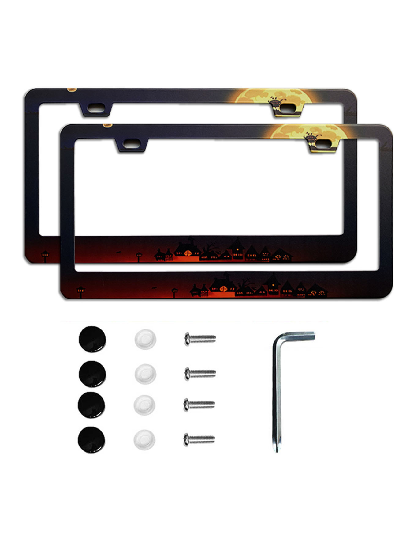 US regulations Halloween license plate frame UV craft pattern license plate frame license plate frame aluminum alloy stainless steel license plate frame